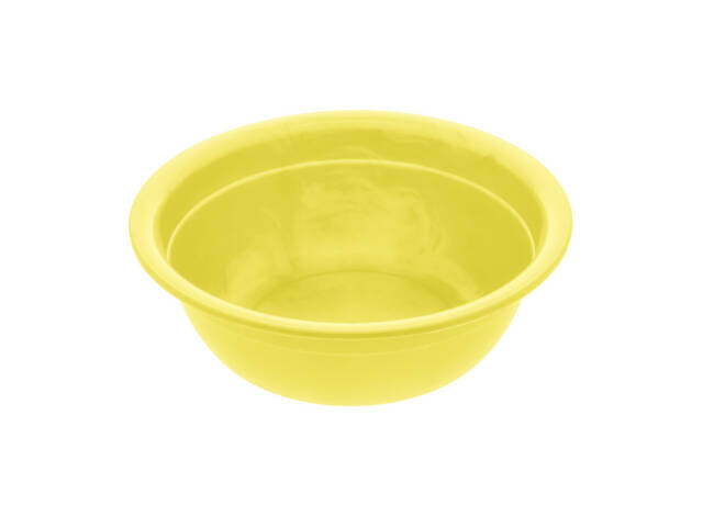 Миска кухонна глибока пластикова Ø 25.7 см H 8.6 см 2.5 л Жовтий - Фото 1