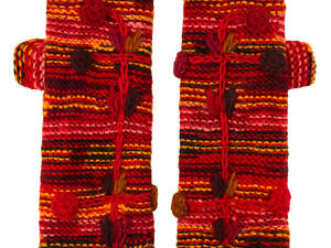 Рукавички Мукта Kathmandu 100% шерсть які S-M 20-22см Червоні (27344)