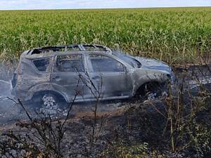 Mitsubishi outlander 2010 року згоріла