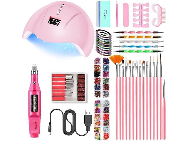 MIUVA портативная УФ-лампа LED Dry Nail Kit набор маникюрных инструментов для ногтей, практичный набор для диз