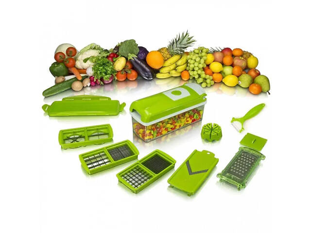 Многофункциональная овощерезка Nicer Dicer Plus терка мультислайсер пресс для нарезки измельчитель овощей - Фото 1