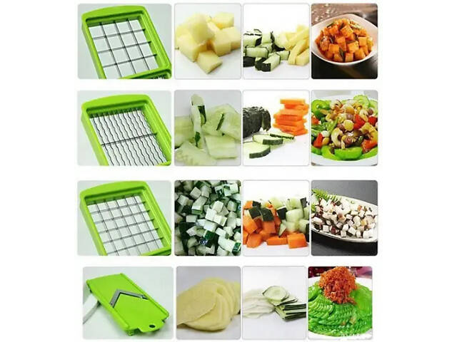 Многофункциональная овощерезка Nicer Dicer Plus терка мультислайсер пресс для нарезки измельчитель овощей - Фото 2