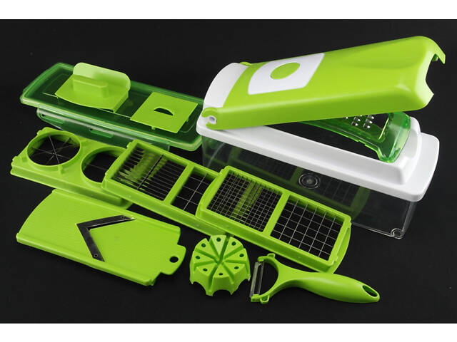 Многофункциональная овощерезка Nicer Dicer Plus терка мультислайсер пресс для нарезки измельчитель овощей - Фото 5