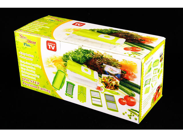 Многофункциональная овощерезка Nicer Dicer Plus терка мультислайсер пресс для нарезки измельчитель овощей - Фото 7