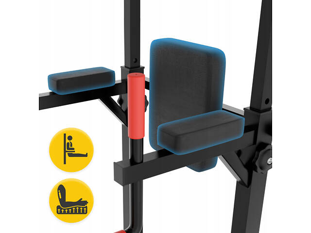 Многофункциональная стойка для подтягиваний 4FIZJO Pro регулируемая Black (P-5905973402620) - Фото 4