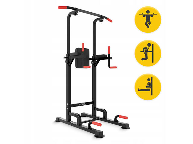 Многофункциональная стойка для подтягиваний 4FIZJO Pro регулируемая Black (P-5905973402620) - Фото 5