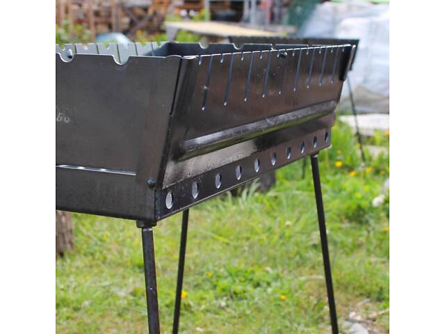 Багатофункціональний мангал-гриль на 6-12 шампурів для відпочинку на природі - Фото 4