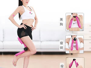 Багатофункціональний затискач для ніг для фітнесу з потовщеною пружиною з піноматеріалу PINK