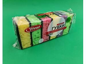 Мочалка для мытья посуды 6шт Харьков ( Макси) крупнопористая (1 пачка)