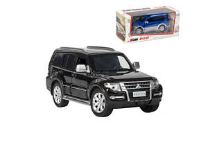 Модель автомобіля Mitsubishi Pajero із металу 1:32. Металева машинка Mitsubishi Pajero чорна