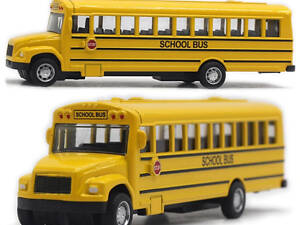 Модель автомобиля School bus 1:64. Игрушечная машинка Школьный автобус. Металлическая инерционная машинка