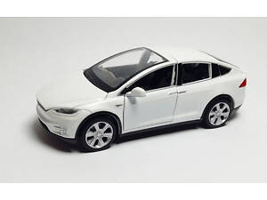 Модель автомобіля Tesla X90 1:32. Металева машинка, інерційна машинка Тесла Біла