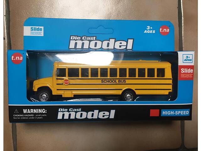 Модель автомобіля School bus 1:64 металева інерційна машинка шкільний автобус іграшка жовта у коробці - Фото 6