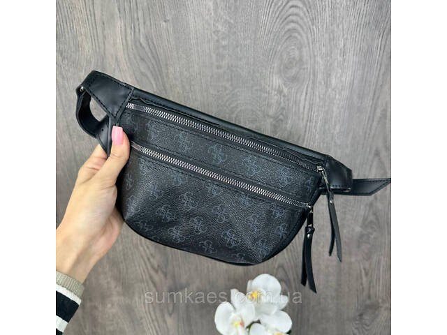 Модна жіноча бананка стиль Guess, сумка-бананка для дівчат Гесс - Фото NaN