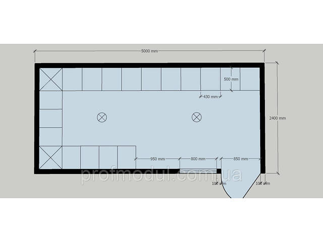 Модульная раздевалка 5*2,4 m - Фото 8