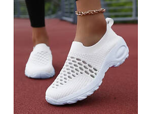 Мокасини - шкарпетки жіночі Bull, розмір 39 - 25 сантиметрів, на підошві з піни, текстиль, білі