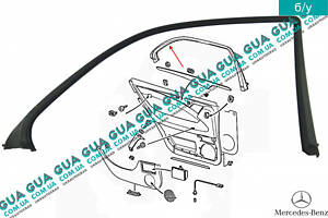 Молдинг / декоративная накладка / облицовка стекла задней левой двери A2107350171 Mercedes / МЕРСЕДЕС E-CLASS 1995- / Е-