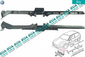 Молдинг / накладка порога левая внутренняя 5- дверн, 1J4853371LI VW / ВОЛЬКС ВАГЕН BORA 1998-2005 / БОРА 98-05, VW / ВОЛ