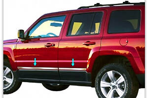 Молдинг дверей (нерж) для Jeep Cherokee/Liberty 2007-2013 гг