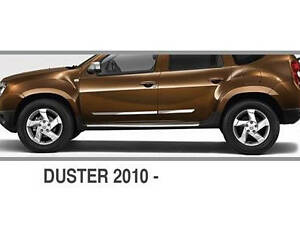 Молдинг дверний (4 шт., нерж.) Carmos - Турецька сталь для Renault Duster 2008-2017 рр