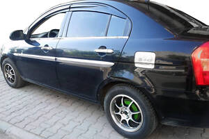 Молдинг дверной (4 шт, нерж.) для Hyundai Accent 2006-2010 гг