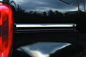 Молдинг под сдвижную дверь (2 шт, нерж.) Carmos - Турецкая сталь для Peugeot Bipper 2008-2024 гг