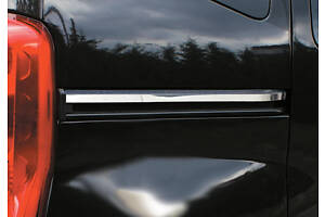 Молдинг под сдвижную дверь (2 шт, нерж.) OmsaLine - Итальянская нержавейка для Peugeot Bipper 2008-2023 гг