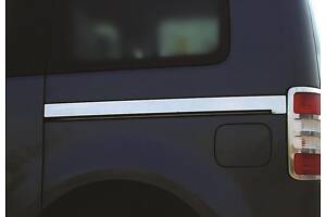 Молдинг сдвижной двери (2 шт, нерж) Короткая база для Volkswagen Caddy 2010-2015 гг