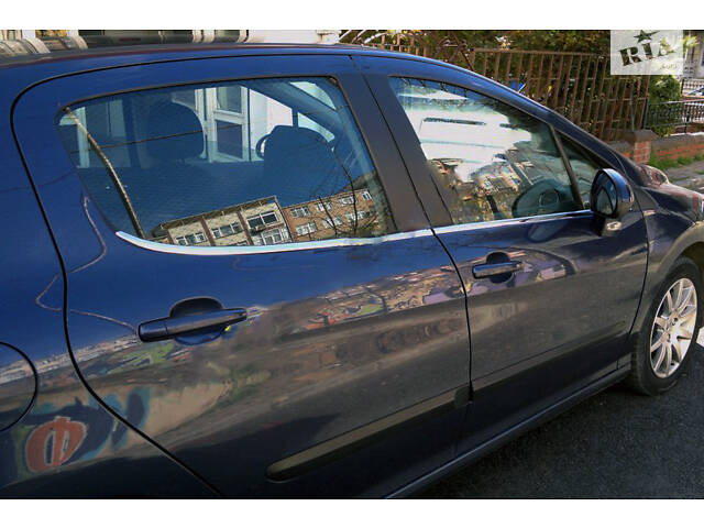 Молдинг стекол (4 шт, нерж) для Peugeot 308 2007-2013 гг