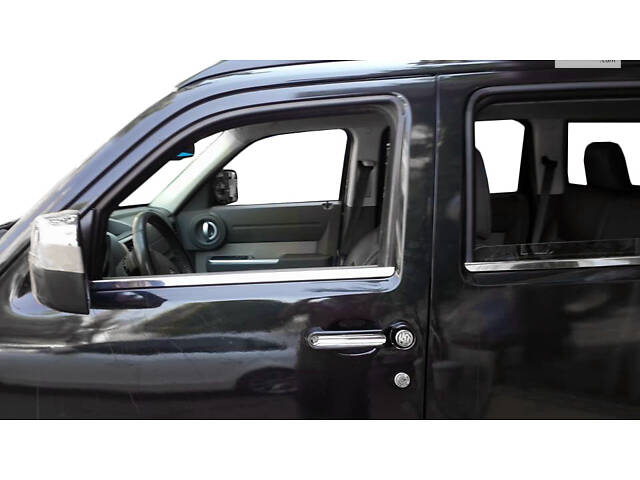 Молдинг стекол (нерж) для Jeep Cherokee/Liberty 2007-2013 гг - Фото 1