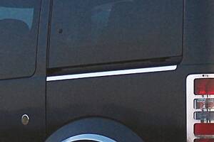 Молдинги под сдвижную дверь (нерж.) 2 двери, длинная база для Ford Connect 2002-2006 гг.