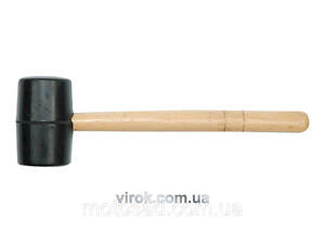 Молоток гумовий VOREL з дерев'яною ручкою, Ø=45 мм [36/72]