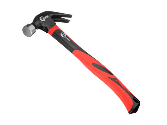Молоток-гвоздодер Intertool - 450 г ручка фибергласс - Фото 3