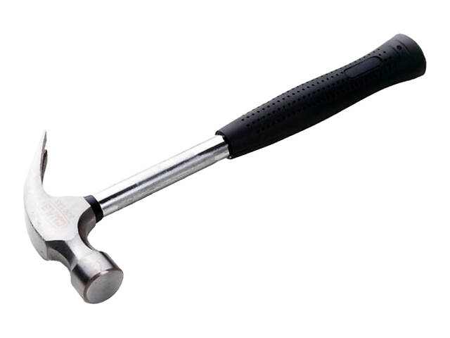 Молоток-гвоздодер Сила 570 г ручка металлическая обрезиненная (320134) - Фото 1