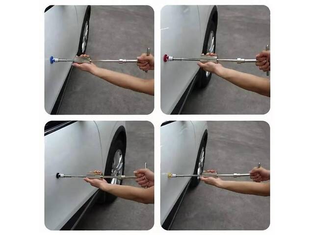 Молоток обратный для вытягивания вмятин CARP с грибками 18 шт/клеевые стержни 5 шт 24 предмета Серебристый (С051046) - Фото 4