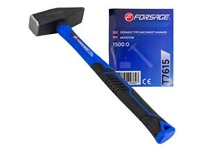 Молоток слесарный с фиберглассовой ручкой и резиновой противоскользящей накладкой (1500г) FORSAGE F-T7615