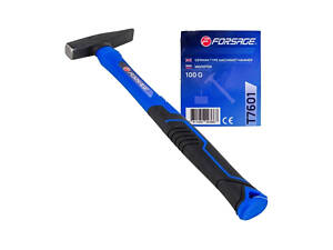Молоток слесарный с фиберглассовой ручкой и резиновой противоскользящей накладкой (100г) FORSAGE F-T7601