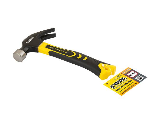 Молоток столярний MASTERTOOL 225 г HRC 50 рукоятка фібергласова 160 мм 02-0706