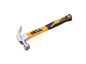 Столярный молоток Tolsen 450г 33см рукоятка металлическая резиновая (25185)