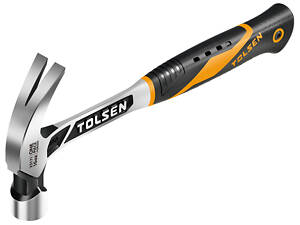 Столярный молоток Tolsen Профи 450г 34см рукоятка металлическая резиновая (25171)