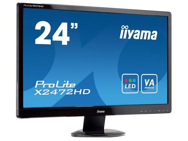 Монітор iiyama ProLite E2472HD чорний (24' VA/1920x1080/16:9/HDMI/DVI/VGA) Б/В<br> <br> <br> <br> <br> <br> <br> <br> - Фото 2
