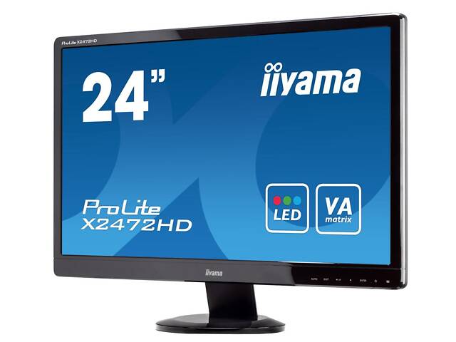 Монітор iiyama ProLite E2472HD чорний (24' VA/1920x1080/16:9/HDMI/DVI/VGA) Б/В<br> <br> <br> <br> <br> <br> <br> <br> - Фото 4