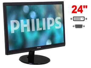 Монитор Philips 246V5LSB/00 / 24' (1920x1080) TN / 1x DVI, 1x VGA