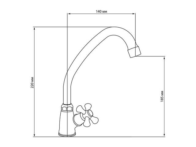 Монокран для кухні Lidz Lamb 269F LDLAM269FCRM22310 Chrome - Фото 2
