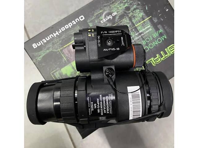 Монокуляр ночного видения Spina optics PVS-18, 1х32, цифровой, крепление на шлем + на Пикатинни + подсумок. - Фото 10