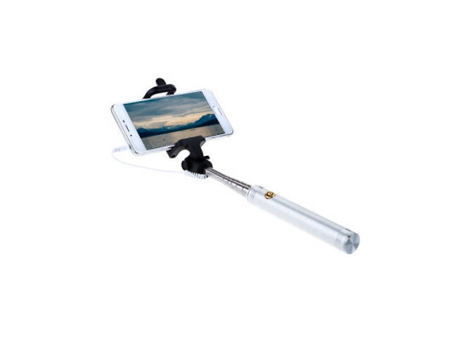 Монопод для селфі Grand-X Metallic Jack 3,5 U-кріплення 170-750мм Silver (MPGJMS) - Фото 2