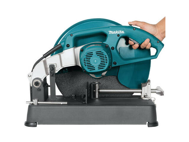 Монтажна пила по металу (труборіз) Makita LW 1401 : 2000 Вт, 355мм пила торцювальна по металу, відрізний верстат - Фото 3