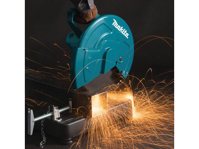 Монтажна пила по металу (труборіз) Makita LW 1401 : 2000 Вт, 355мм пила торцювальна по металу, відрізний верстат - Фото 5