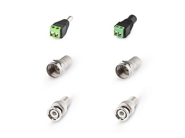 Монтажный комплект для подключения 1 камеры коаксиальным кабелем RG 6, RG 59 - Фото 1