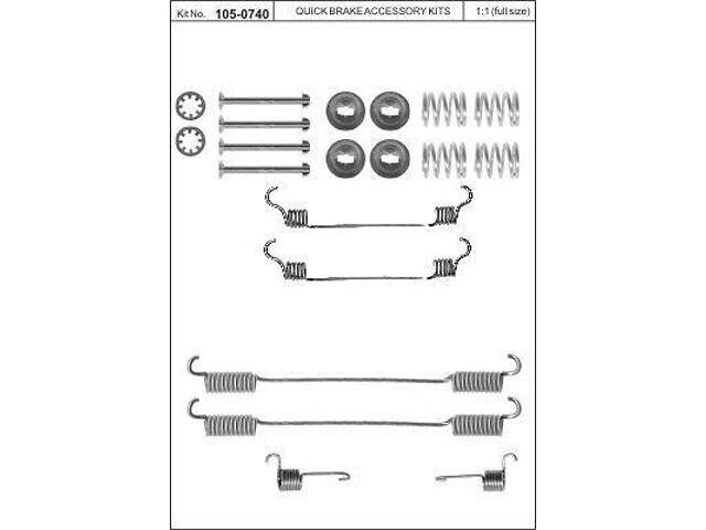 Монтажний комплект тормозной колодки 1050740